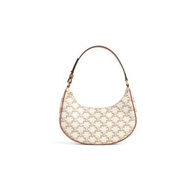 CELINE AVA BAG IN TRIOMPHE CANVAS AND CALFSKIN 193952BZJ.01BC (23*14*7cm)